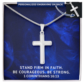 Stand Firm in Faith | Personalized Cross Necklace