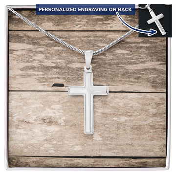 Mens Personalized Cross Necklace, Man Cross Necklace, Cross Necklace Man, Mens Silver Cross, Waterproof Necklace, Stainless Steel Cross Gift