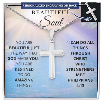 Best Friend Gift | Beautiful Soul | Cross Necklace