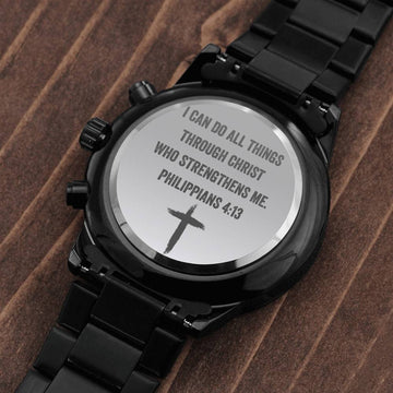Philippians 4:13 Engraved Watch