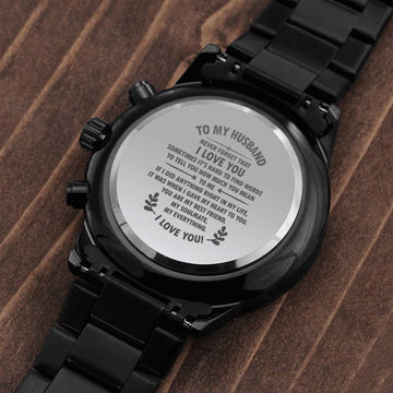 To My Husband Engraved Watch