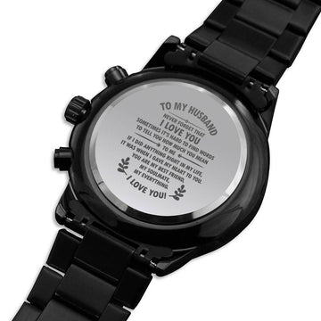 To My Husband Engraved Watch