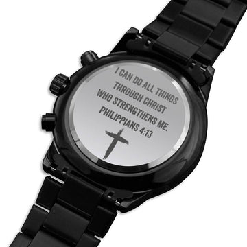 Philippians 4:13 Engraved Watch