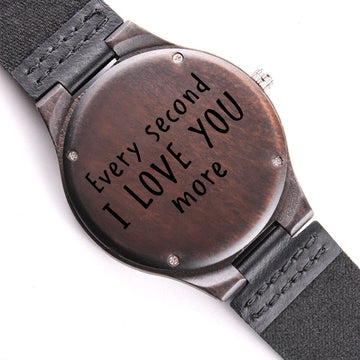 Love You More Wooden Watch