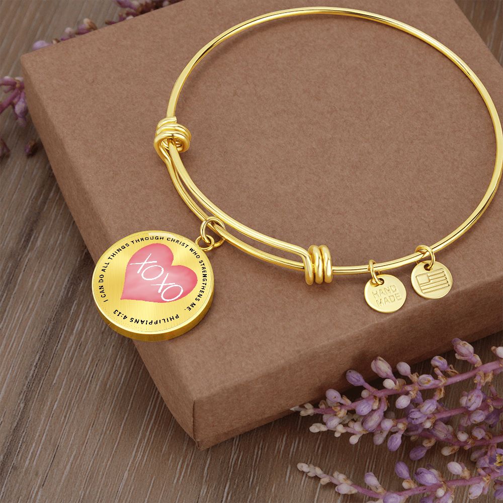 Philippians 4 13 Bangle Bracelet