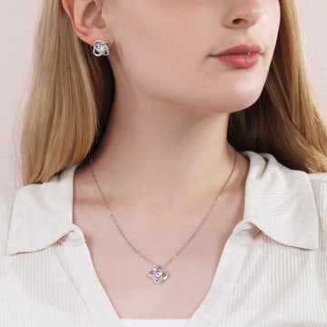 To My Mom Love Knot Earring Set