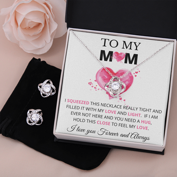To My Mom Love Knot Earring Set