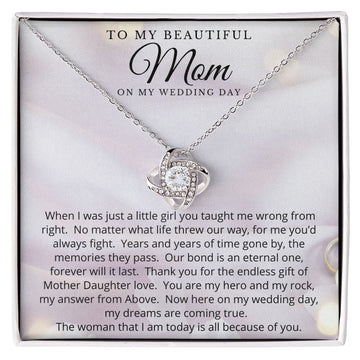 To My Beautiful Mom on My Wedding Day