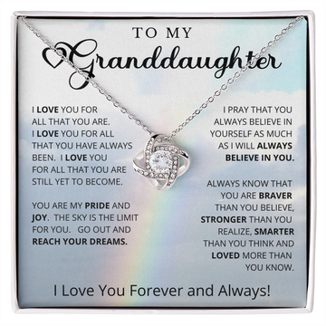 To My Granddaughter Necklace - I Believe in You Necklace