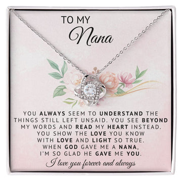 To My Nana | God Gave Me A Nana | Love Knot Necklace