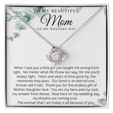To My Beautiful Mom on My Wedding Day - All Because of You Gift Set