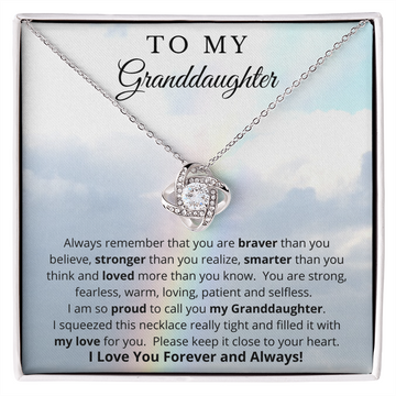 To My Granddaughter - I Believe in You Necklace