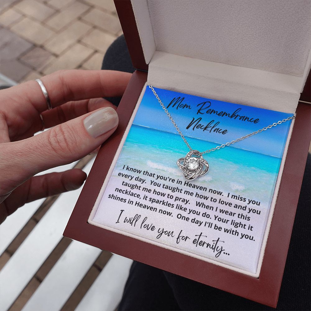 Mom Remembrance Necklace | Love Knot Necklace
