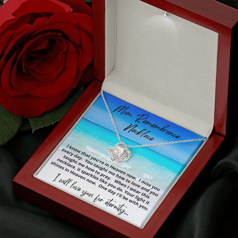 Mom Remembrance Necklace | Love Knot Necklace