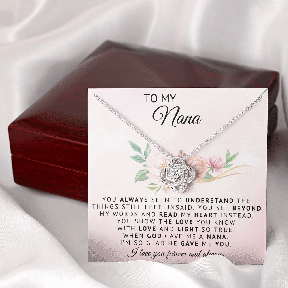 To My Nana | God Gave Me A Nana | Love Knot Necklace