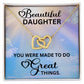 Gift for Daughter from Mom and Dad, Graduation Gift for Daughter To Our Daughter Necklace Love To Daughter Birthday College Graduation Gift