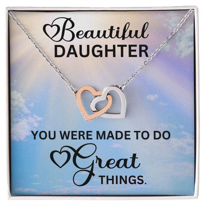 Gift for Daughter from Mom and Dad, Graduation Gift for Daughter To Our Daughter Necklace Love To Daughter Birthday College Graduation Gift