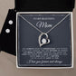 To My Beautiful Mom  | God Gave Me A Mother | Forever Love Necklace and Earring Set