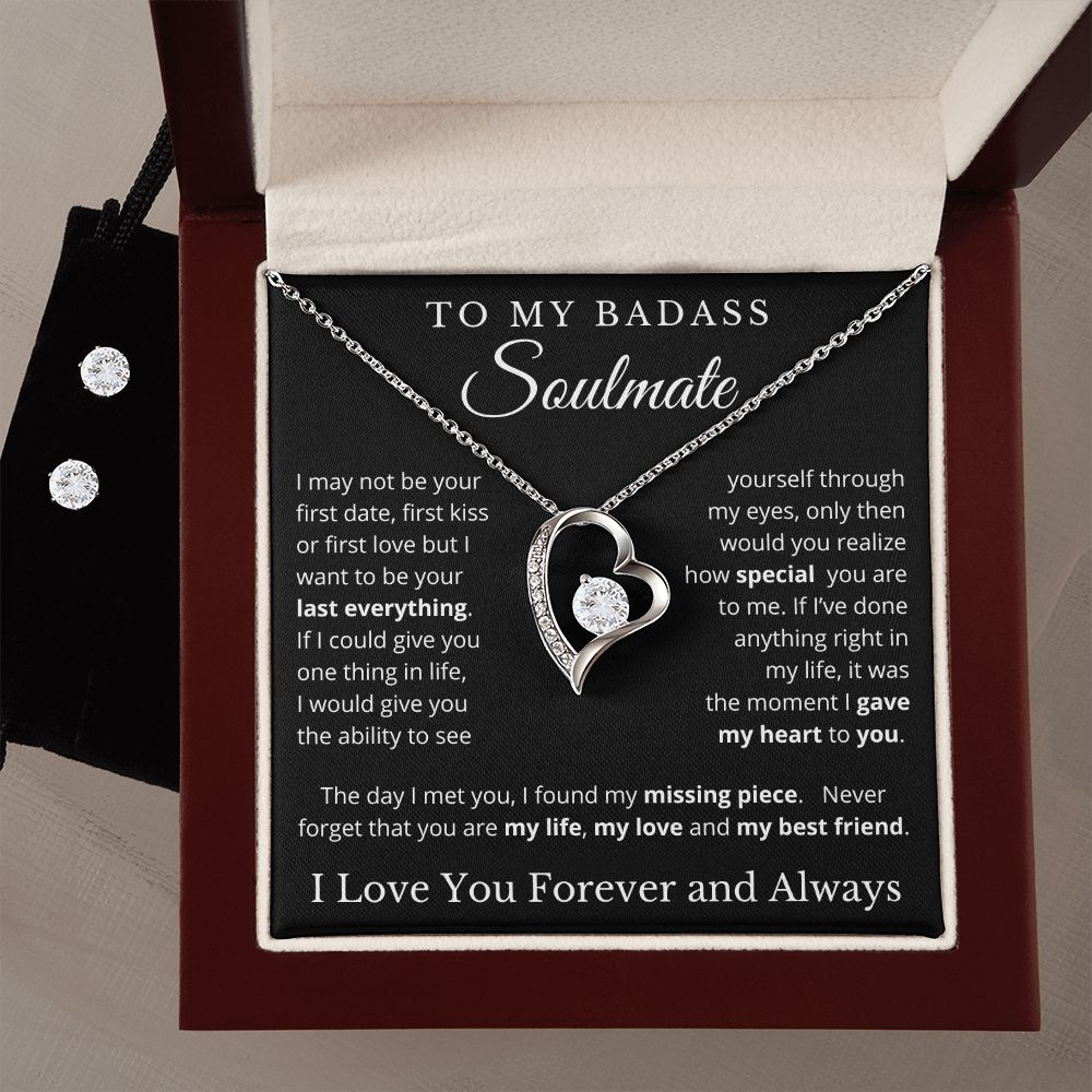 To My Badass Soulmate | Forever Love Necklace and Earring Set