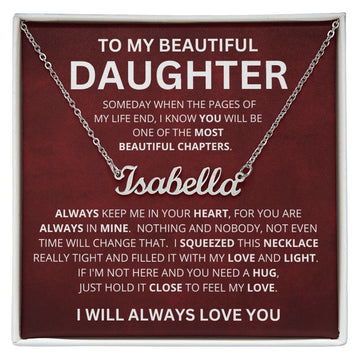 To My Beautiful Daughter | Name Necklace | Most Beautiful Chapter