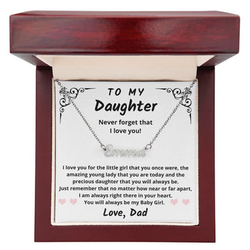 To My Daughter from Dad | Name Necklace | Baby Girl