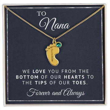 To Nana | Personalized Baby Feet Necklace
