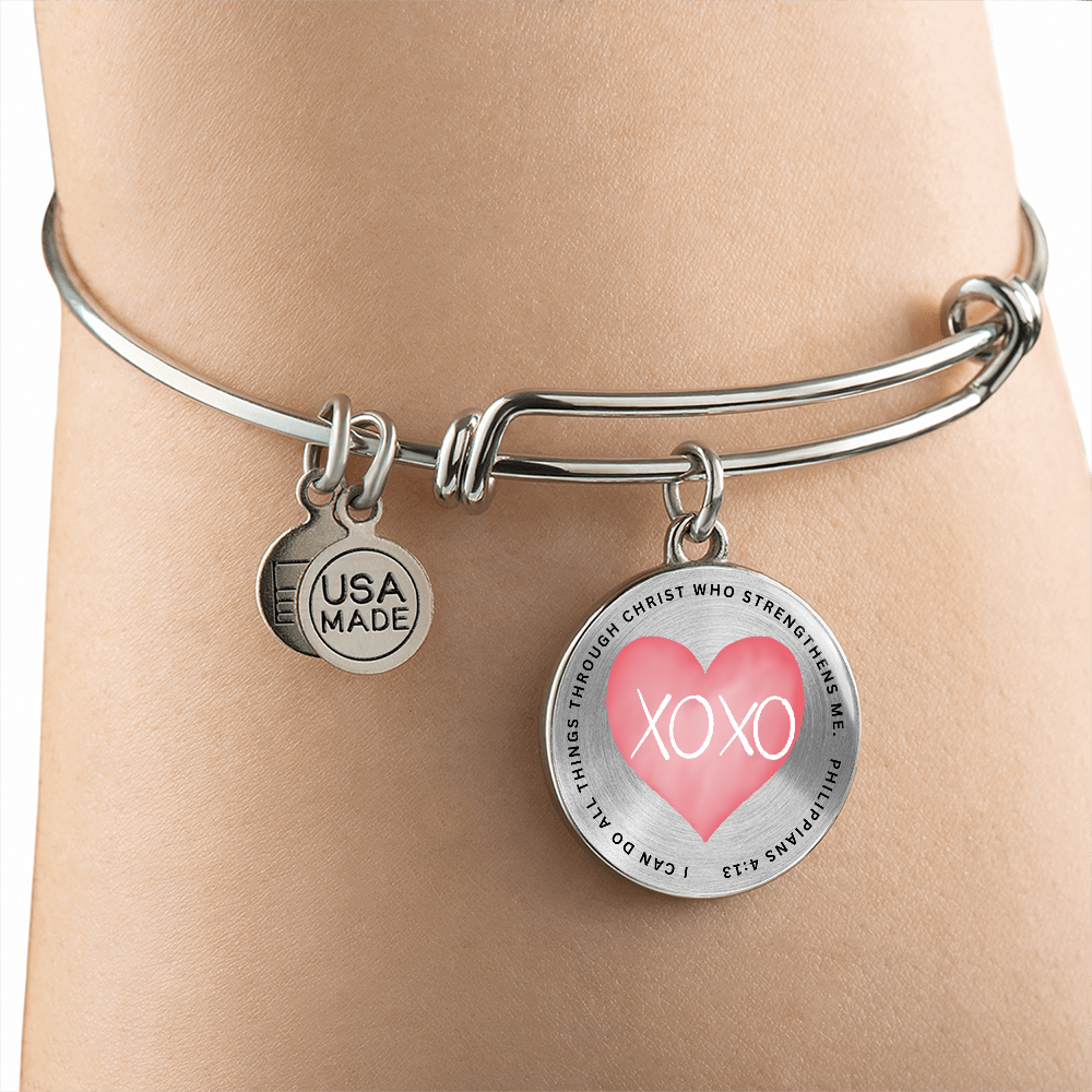 Philippians 4 13 Bangle Bracelet