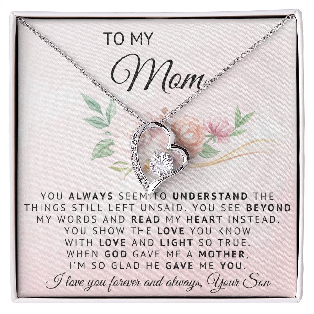 To My Mom | God Gave Me A Mother | Forever Love Necklace