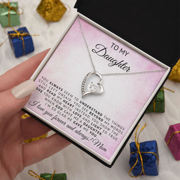 To My Daughter | God Gave Me A Daughter | Forever Love Necklace
