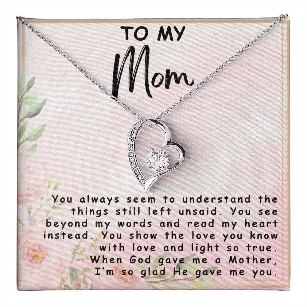 To My Mom | God Gave Me a Mother | Forever Love Necklace