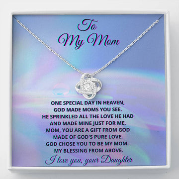 To My Mom Necklace with Poem