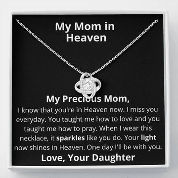 My Mom in Heaven Necklace - Remembering Mom in Heaven on Mother's Day
