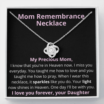 Mom Remembrance Necklace - Remembering Your Mom in Heaven on Mother's Day