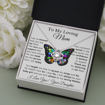 To My Loving Mom - Love Knot - White BG