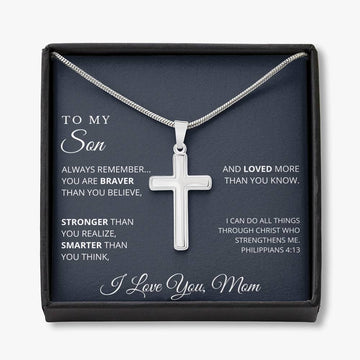 To My Son Cross Necklace